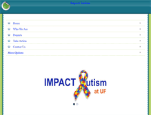 Tablet Screenshot of impactautismuf.org